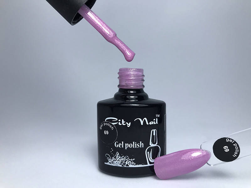 

Светло фиолетовый гель лак с блестками CityNail 69 - Гель-лак для ногтей с мелким шиммером глиттером