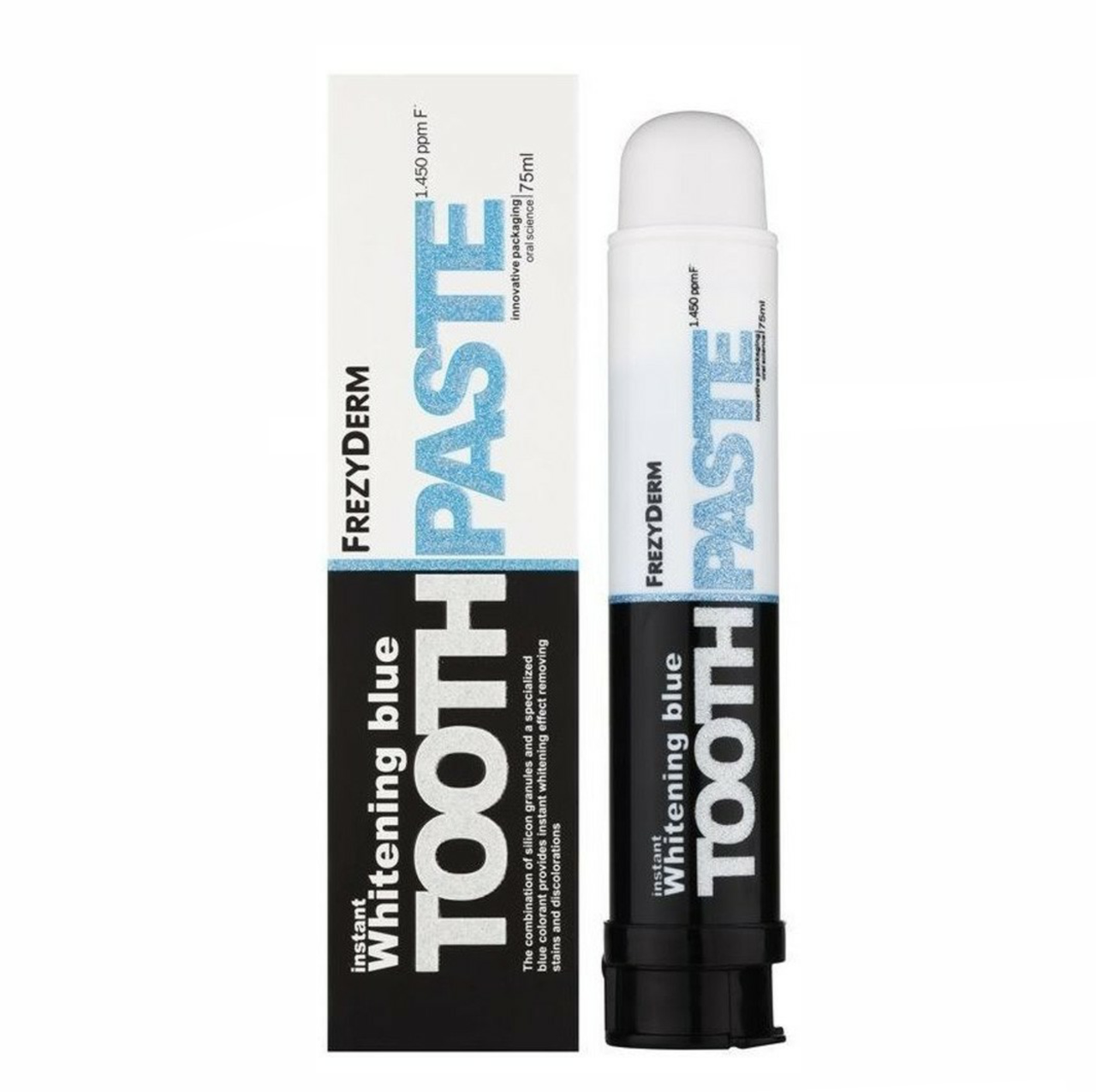 

Зубная паста FrezyDerm Whitening Blue мгновенно отбеливающая синяя, 75 мл