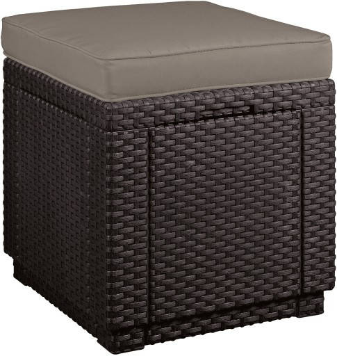 

Садовий столик-пуф Allibert CUBE с подушкой