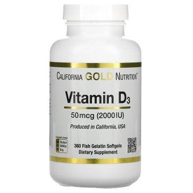 

California Gold Nutrition витамин D3 2000 МЕ 360 капсул