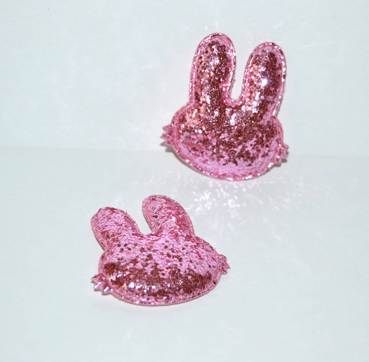 

Аплікація Зайченя, глітер, 4*5см, колір- рожевий