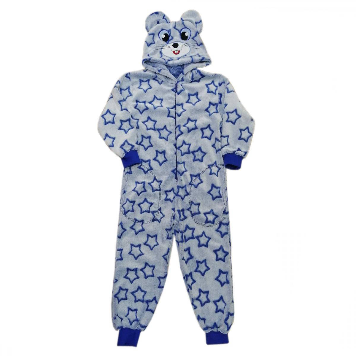 

Кигуруми детская пижама для мальчика Мышка 4-9 лет, Синий