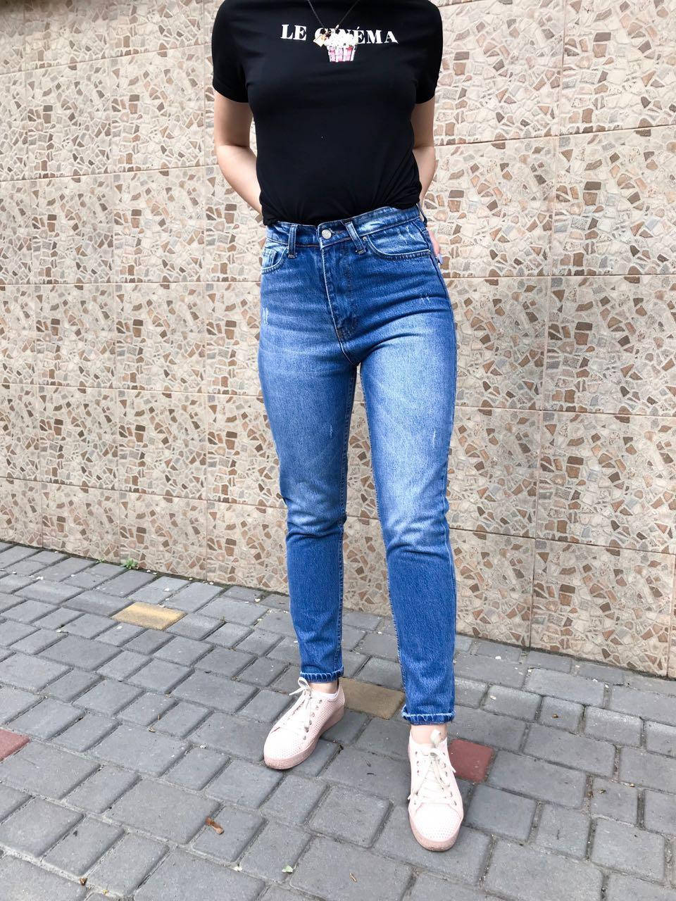 

Джинсы женские Mom Jeans синие