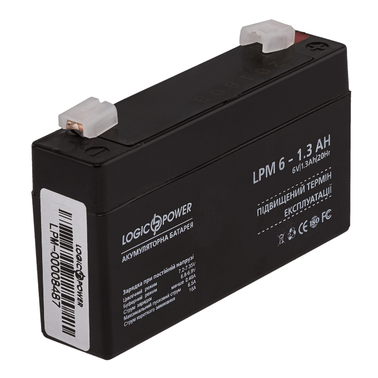 

Аккумулятор AGM LogicPower LPM 6-1.3 AH