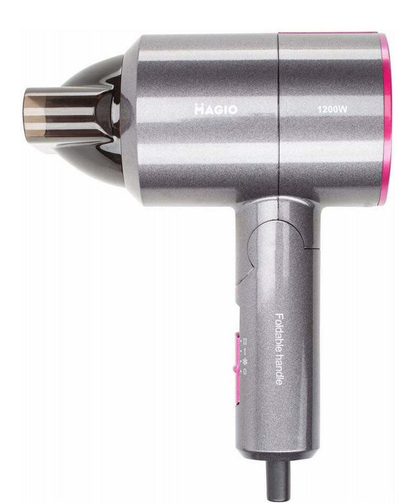 

Фен для волос Magio MG-150 1200 Bт Серый/ Розовый