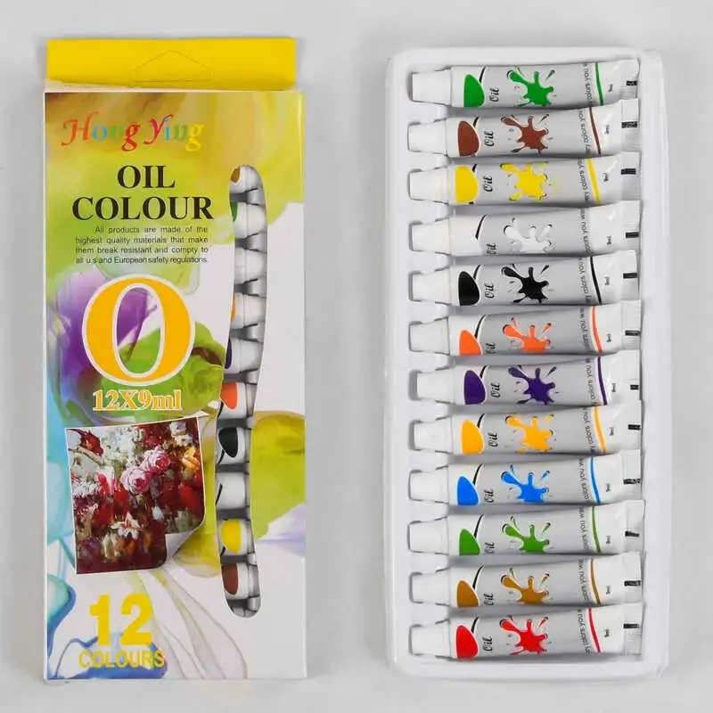 

Масленые краски М 45598 12 цветов, 9 мл в тюбике, 12 штук в упаковке