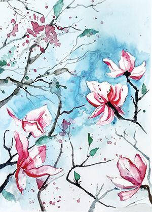 

Весенняя открытка "Цветущая"