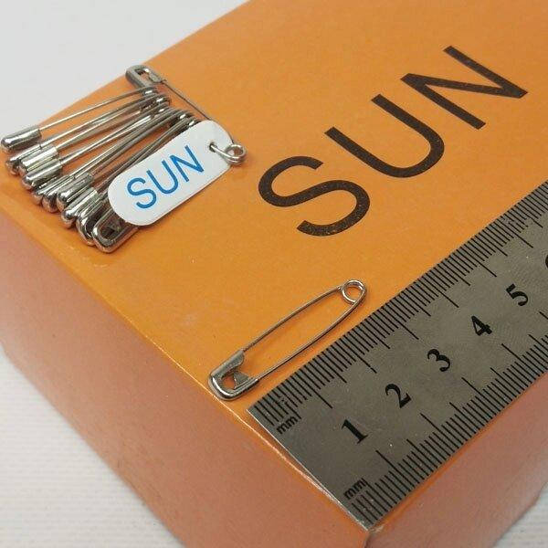 

Булавки английские 1 серебро 12шт Sun