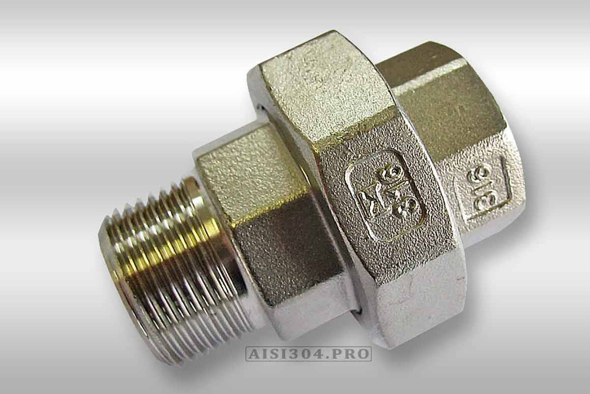 

Муфта американка нержавеющая Ду 25 (1) AISI304 (внутренняя-наружная резьба)