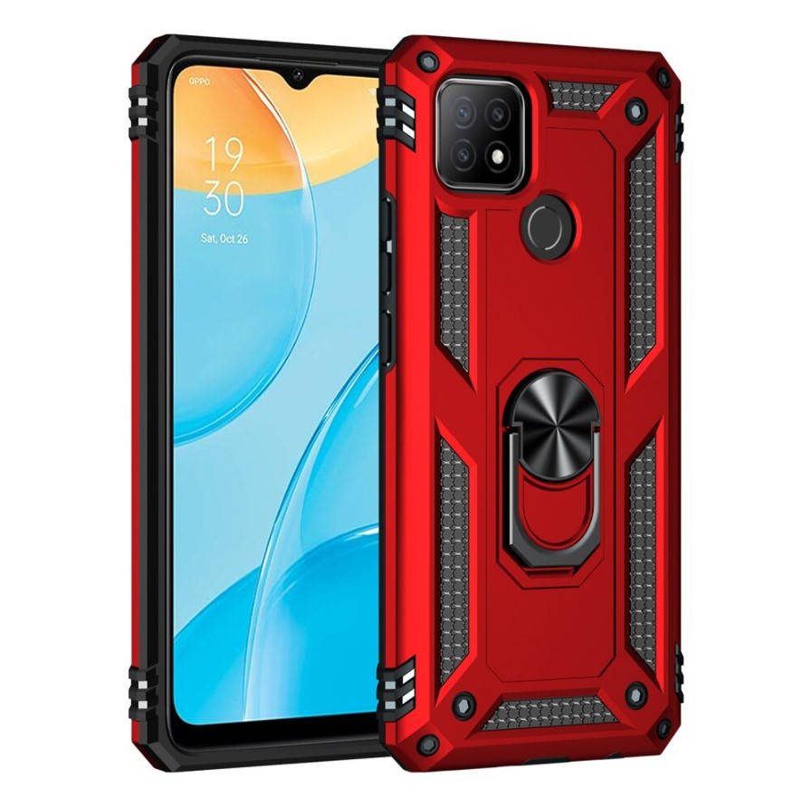 

Противоударный чехол Combo Ring для Oppo A15s (Разные цвета) Красный