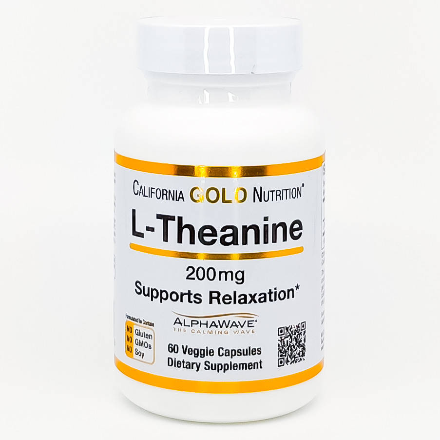 

Л-теанин!! California Gold Nutrition L-Theanine 200 мг 60 кап.