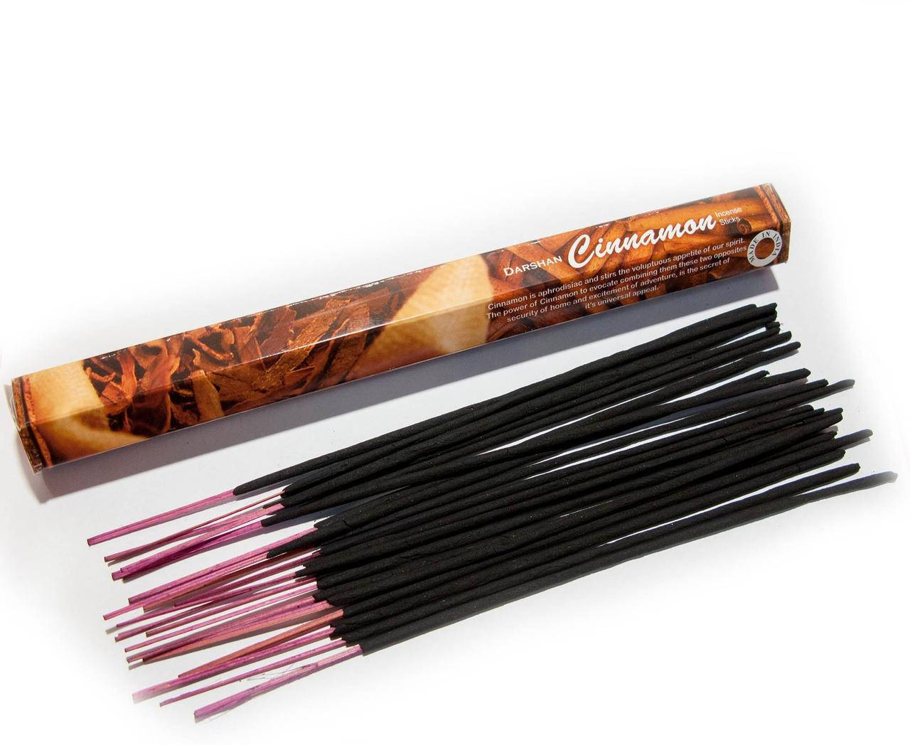 

Благовония, угольные аромапалочки Cinnamon (Корица, Darshan) шестигранник