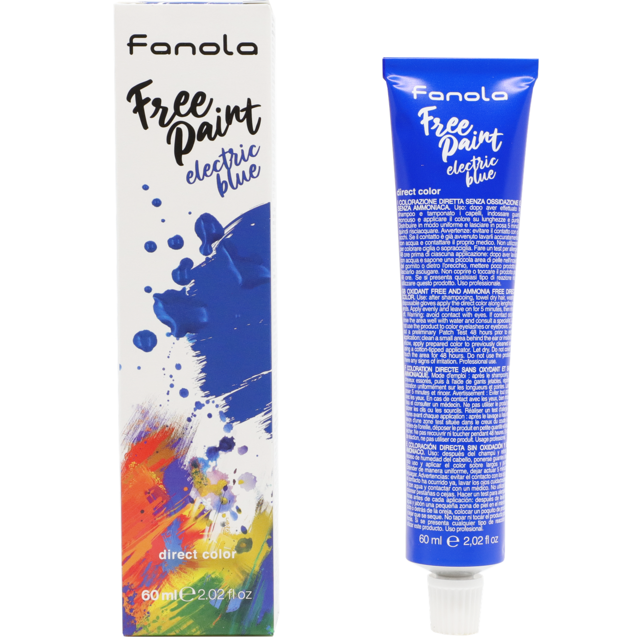 

Краска для волос Fanola Free Paint электрик синий 60 мл