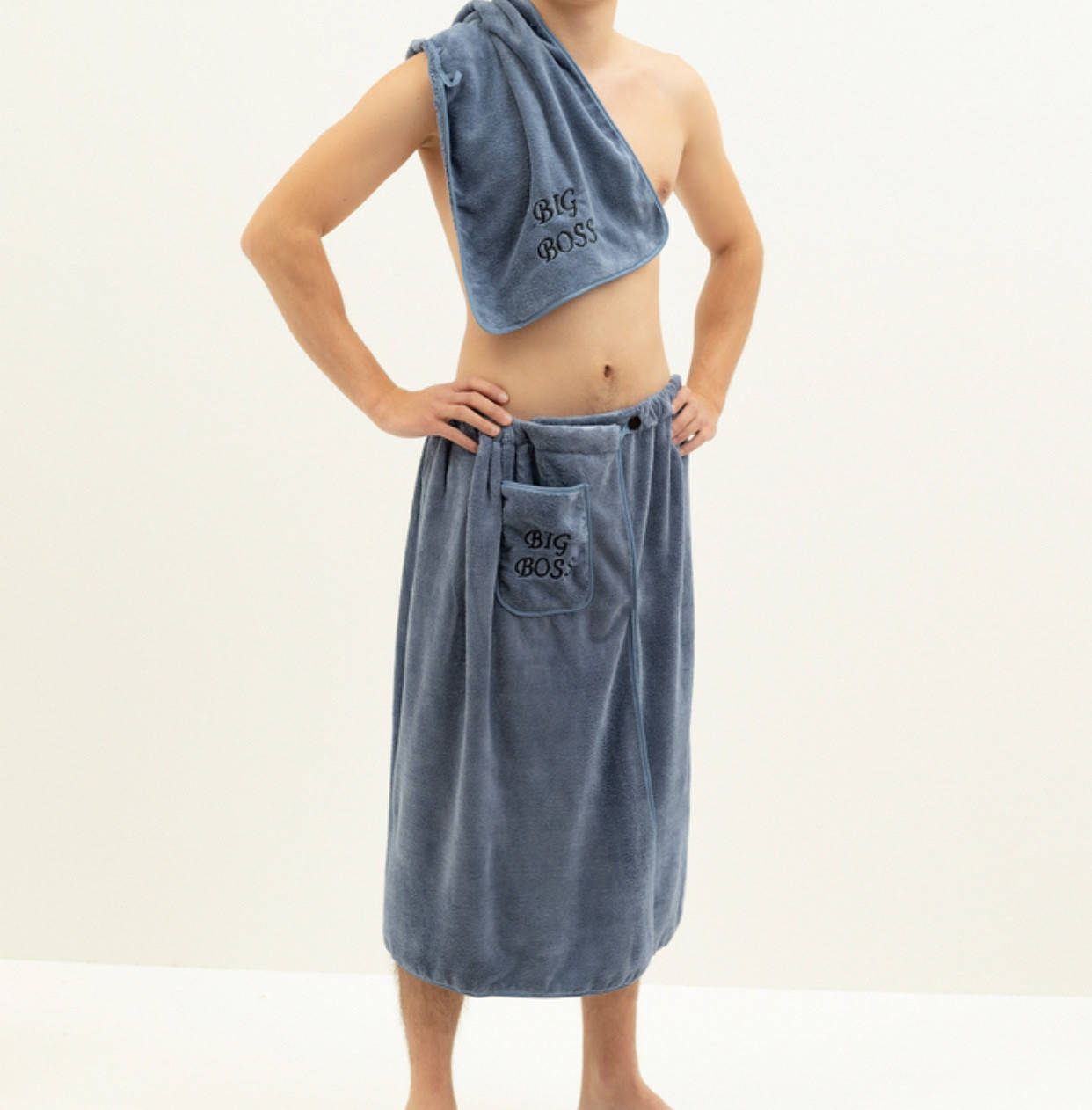 

Мужской подарочный набор для сауны и бани из микрофибры