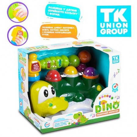 

Музыкальная игра Динозавр “Dino музыкальный молоточек” стучалка с молотком TK Group 69411, Разные цвета