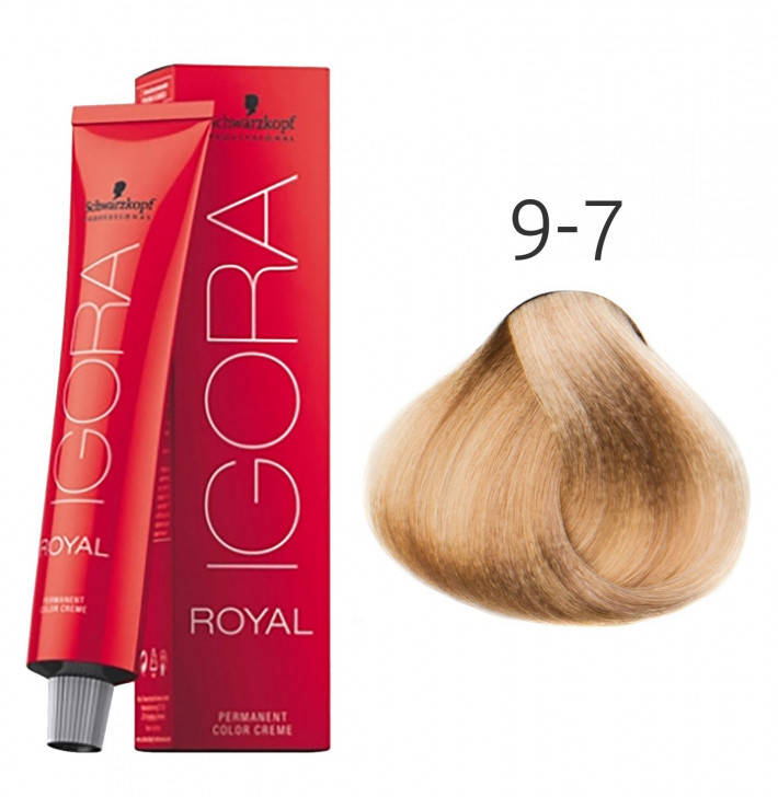 

Крем-краска для волос Schwarzkopf Igora Royal 9-7 Блондин Медный 60 мл