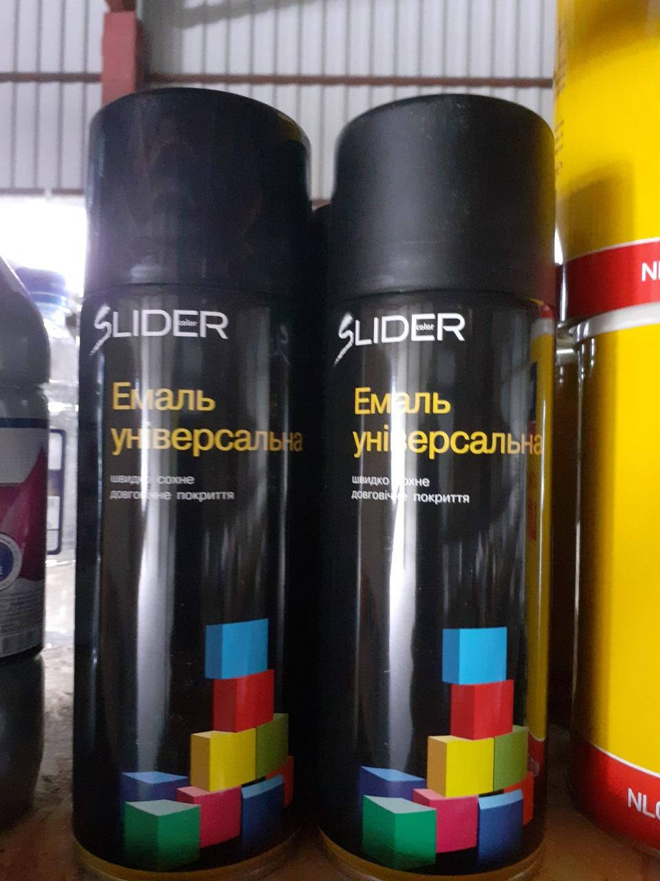 

Емаль SLIDER color чорна матова, 400 мл