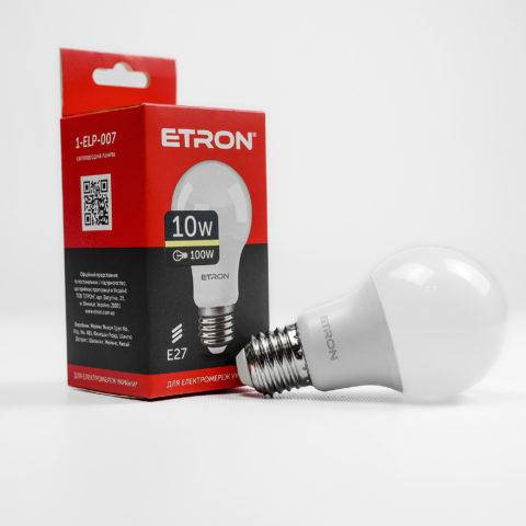 

Лампа светодиодная ETRON Light Power A60 10W 3000K E27