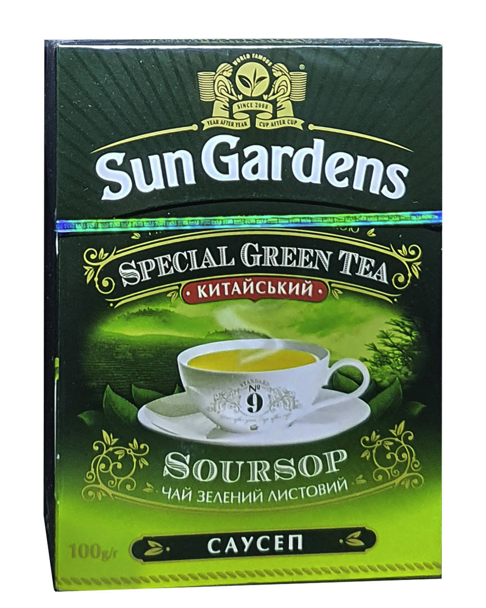 

Чай зелений з саусепом Sun Gardens Soursop 100 г (986)