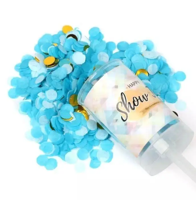 

Хлопушка многоразовая Push Pop (17 см) голубая