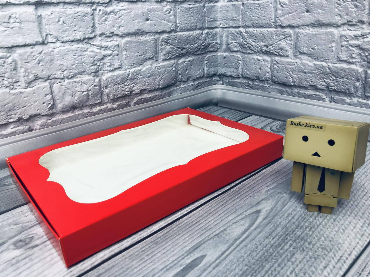 

*10 шт* / Коробка для пряников / 300х200х30 мм / печать-Красн / окно-обычн / лк, Красный