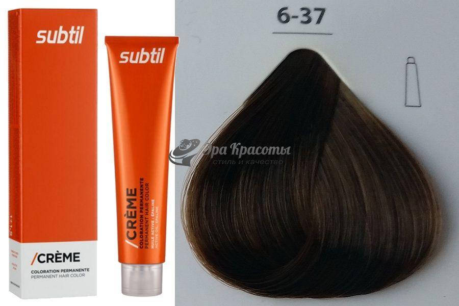 

Стойкая крем-краска для волос 6.37 золотисто-коричневый темный блондин Creme Ducastel Subtil, 60 мл