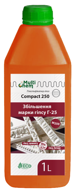 

Пластификатор для увеличения марки гипса Compact 250 Euro 1л