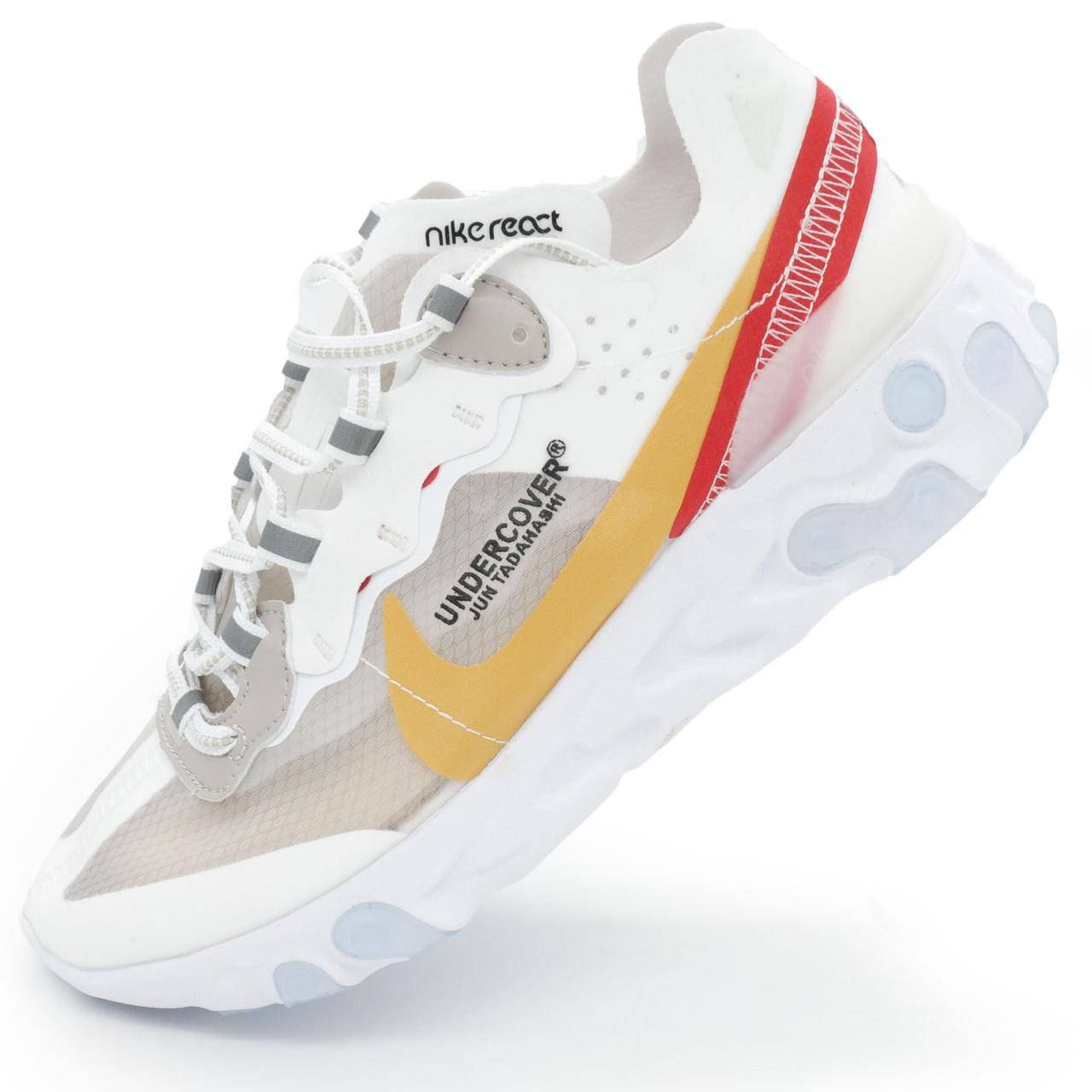 

Кроссовки Nike React 87 Undercover белые с красным. Топ качество! р.(45), Красный