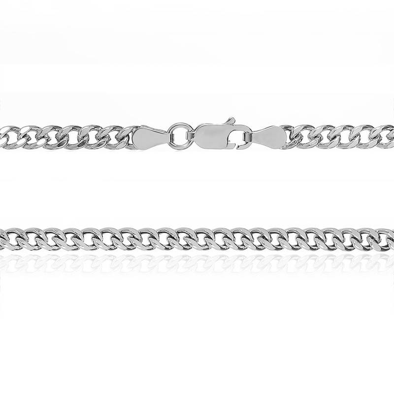 

Серебряная цепь родированная - гурмет 804Р 10/50