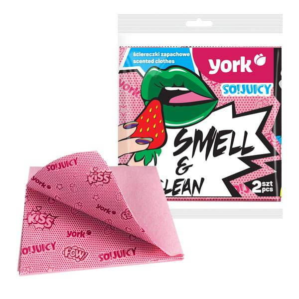 

Салфетка для уборки York, с запахом, 2 шт, Розовый