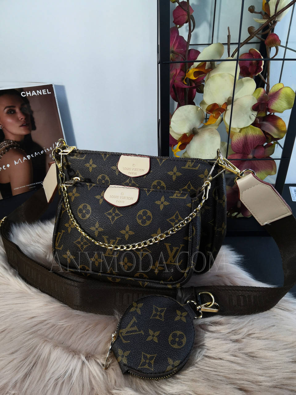 

Сумка женская в стиле Луи Витон / Louis Vuitton 3 в 1, Коричневый
