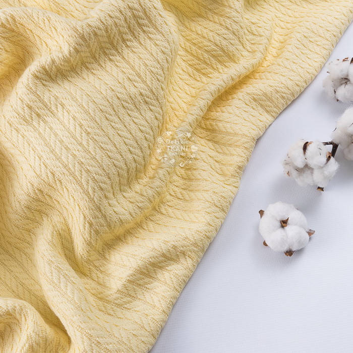 

Хлопковое полотно "косичка" светло-желтого цвета, ширина 240 см, Желтый