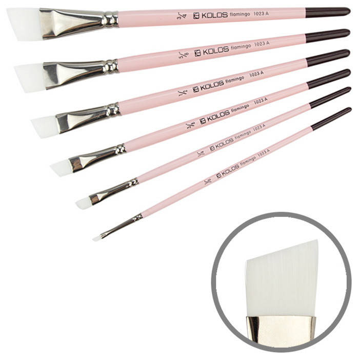 

Синтетика угловая, Flamingo 1023A, № 3/8, к.р, кисть KOLOS