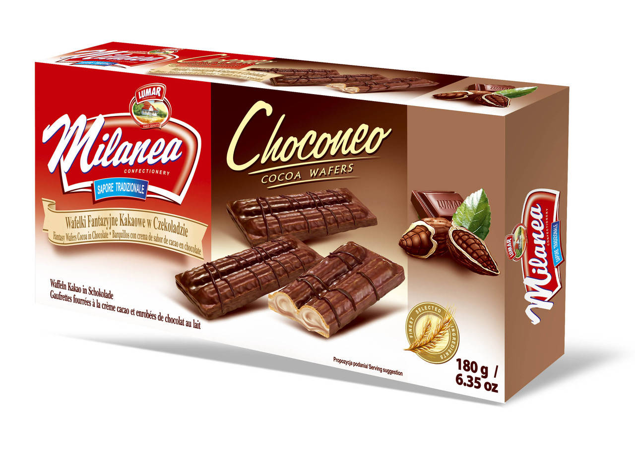 

Вафли Сhoconeo со вкусом какао-крема в шоколаде 180г