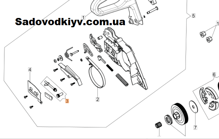 

Комплект натяжителя цепи для бензопилы Oleo-Mac GSH 51, GSH 56 (50310263)