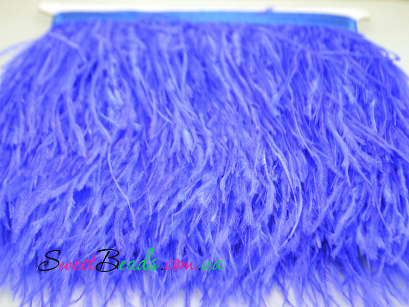 

Перьевая лента из перьев страуса, синий чернильный