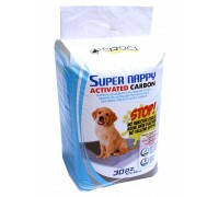 

Пелюшки для собак Super nappy з вугіллям 57х54, 30 шт/уп
