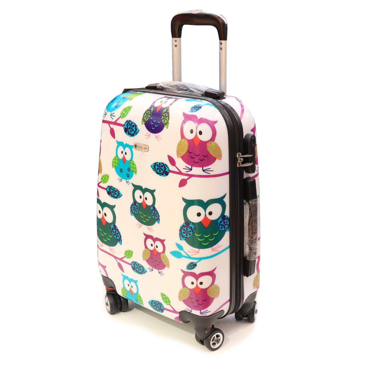 

чемодан с ярким рисунком Worldline 808 Hibou, Разные цвета
