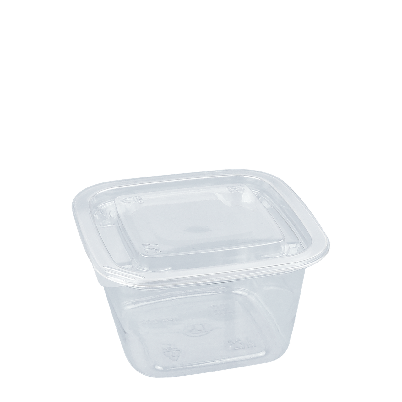 

Контейнер квадратный с крышкой ПЭТ 200 мл