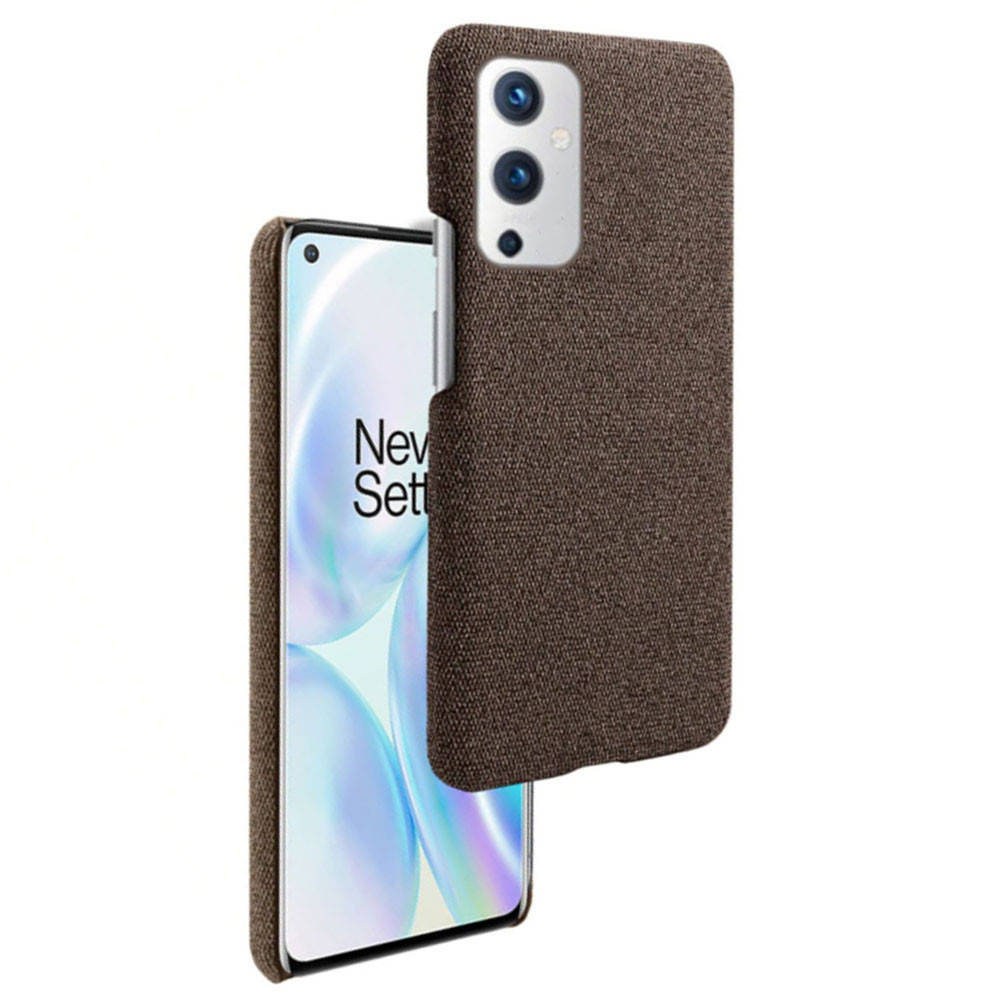 

Чехол накладка Textile leather саse для OnePlus 9 коричневый