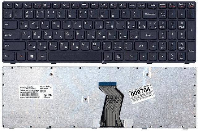 

Клавиатура для ноутбука LENOVO G500 с рамкой RU черная новая, Черный