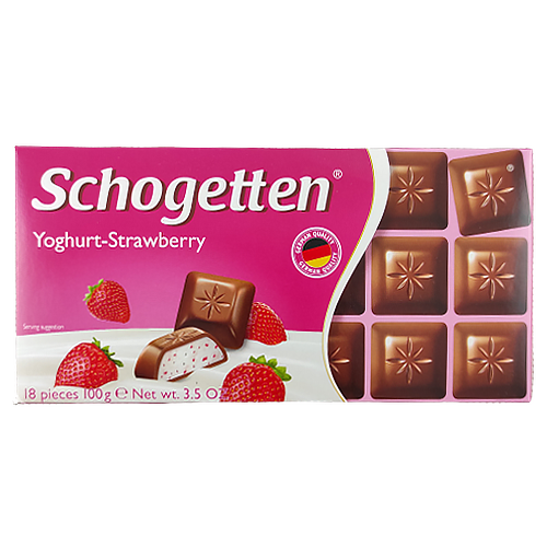 

Шоколад Шогеттен 4744 Schogetten yoghurt-strawberry 100g 15шт/ящ (Код : 00-00003948)