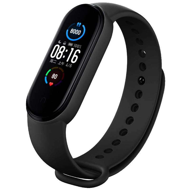 

Mi band 5 6 ремешок ми бенд 6 5 силиконовый Черный