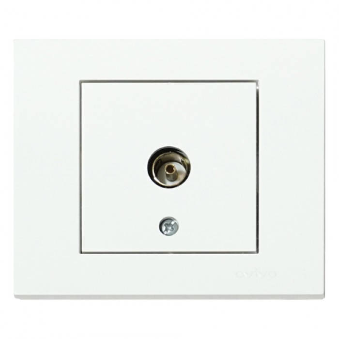 

Розетка ТВ прохідна GRANO білий (OVIVO)