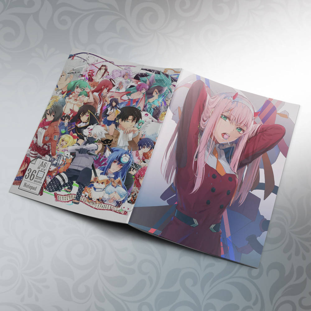 

Блокнот Аниме А6 на скобе Darling in the Franxx 36 листов