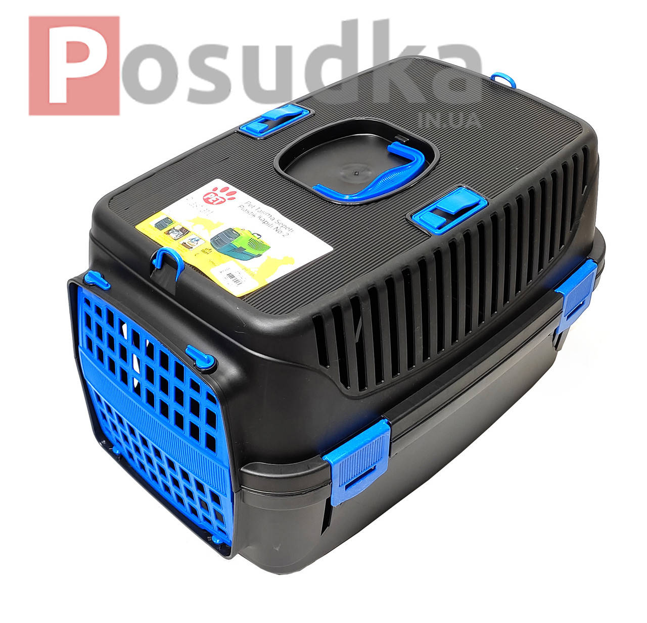 

Контейнер для перевозки кошек собак IRAK PLASTIK РТ-105 до 9 кг синий, Голубой