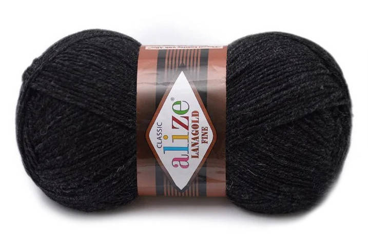

Alize LanaGold Fine, черный №60