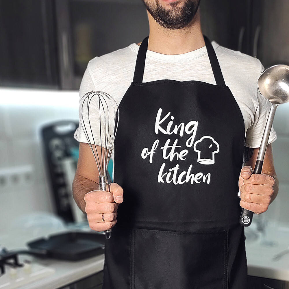 

Фартук с надписью King of the kitchen (Король кухни) (FRT_19N005)