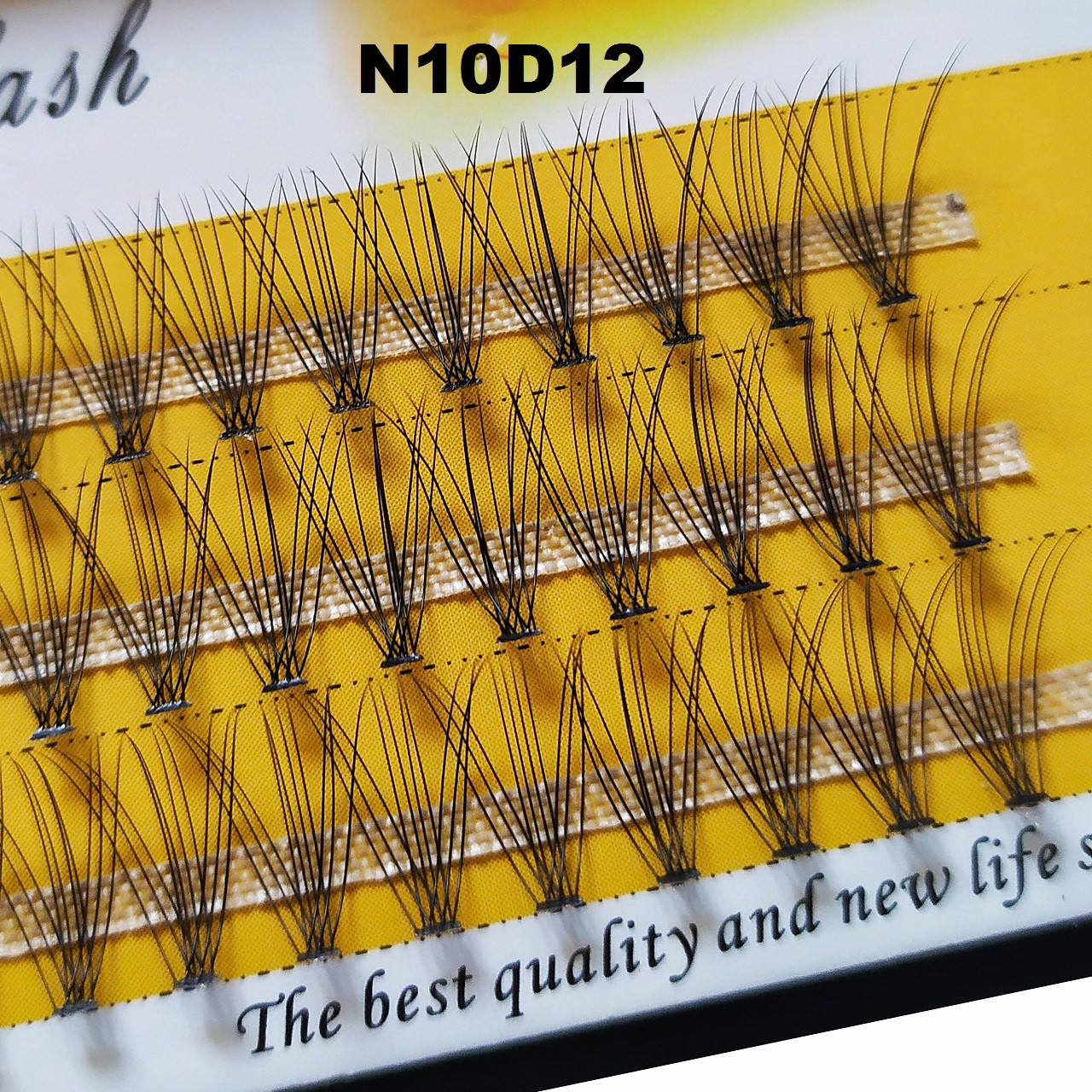 

Ресницы Nesura Eyelash 10D, 12 мм, изгиб D, 0,10, 60 пучков Несура ресницы пучковые, пучок, Черный