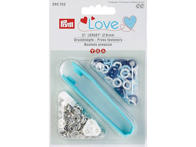 

Кнопки Джерси синие, голубые, белые, 8мм PRYM Love 390702